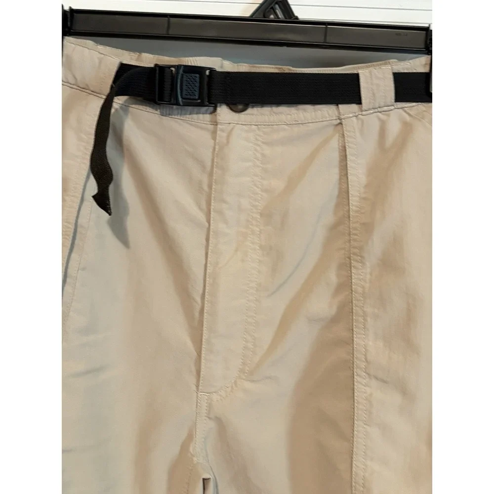 The North Face Pants Mens XL Beige Nylon Convertible Zip Off Hiking Belt